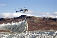 Kalking fra lufta med Pegasus helicopter